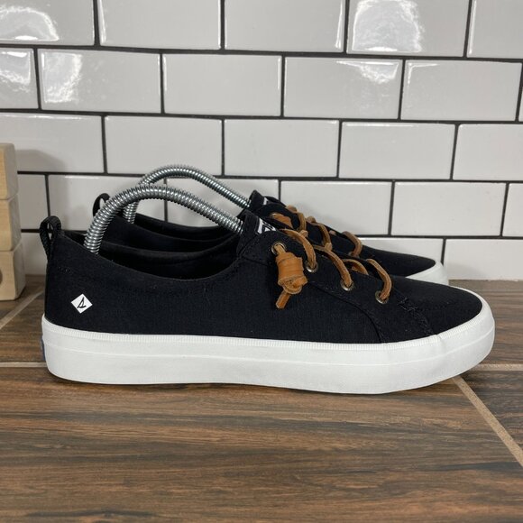 Sperry x Netflix Crest Vibe Womens 9.5 Shoes Black Outer Banks Slip On Sneaker - Picture 3 of 12